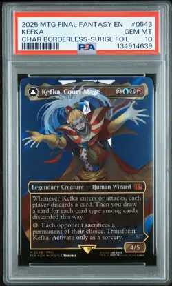 2025 MTG FINAL FANTASY #0543 KEFKA, COURT MAGE/KEFKA, RULER OF RUIN PSA 10 - Image 1