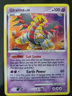Giratina 9/127 Holo Swirl Rare Pokemon TCG DP Platinum Card Lightly Played LP - Image 1