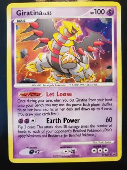 Giratina 9/127 Holo Swirl Rare Pokemon TCG DP Platinum Card Lightly Played LP - Image 3