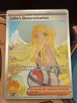 Pokemon Lillie's Determination 184/132 Mega Evolution SIR NM/MT - Image 1