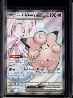 2023-25 Pokemon SV Black Star Promos SVP EN Lillie's Clefairy ex #195 - Image 1
