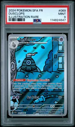 2024 POKEMON FRENCH SFA FR-SHROUDED FABLE ILLUSTRATION RARE #069 DUSCLOPS PSA 9 - Image 1