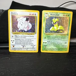 Vintage Pokemon Card Lot - 2 holo - Clefairy & Victreebel - Image 1