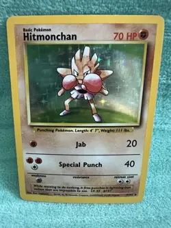 Hitmonchan 7/102 Holo Rare Base Set Pokemon Card - Image 2