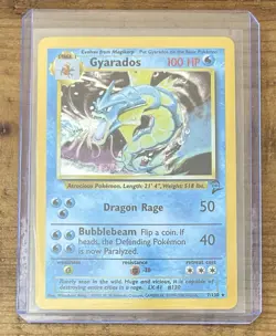 Pokemon TCG Gyarados #7/130 Holo Base 2 1999-2000 - Image 1