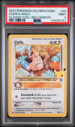 2021 POKEMON CELEBRATIONS CLASSIC COLL #20 CLEFFA-HOLO PSA 9 - Image 1