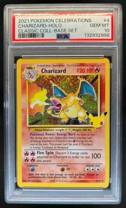 2021 Pokemon SWSH Celebrations Charizard Classic Collection #4/102 PSA 10 - Image 1