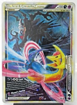 Pokemon 99/102 100/102 Jumbo Darkrai & Cresselia Legend Full Art Holo Oversized - Image 1