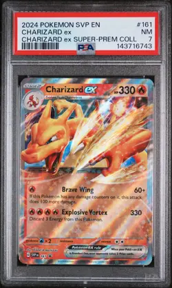 2024 POKEMON SVP SUPER-PREMIUM COLLECTION PROMO #161 CHARIZARD EX PSA 7 - Image 1