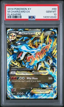 2014 POKEMON XY FLASHFIRE #69 M CHARIZARD EX PSA 10 - Image 1