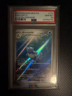 POKEMON 2023 WARTORTLE MEW EN-151 #171 PSA 10 - Image 1