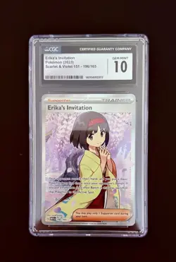 Erika's Invitation 196/165 - CGC 10 - GEM MINT - Pokemon Scarlet & Violet 151 - Image 1