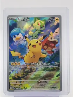 PIKACHU 2023 POKEMON SCARLET & VIOLET BLACK STAR PROMO #027 Q1825 - Image 1