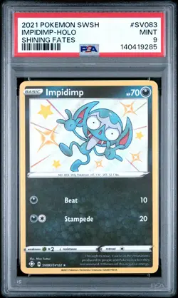2021 POKEMON SWORD & SHIELD SHINING FATES #SV083 IMPIDIMP-HOLO PSA 9 - Image 1
