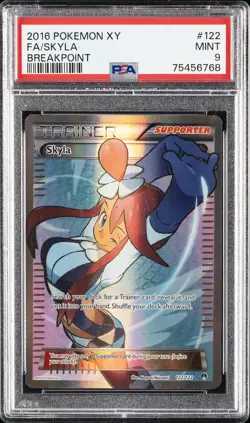 2016 POKEMON XY BREAKPOINT #122 FULL ART/SKYLA PSA 9 - Image 1