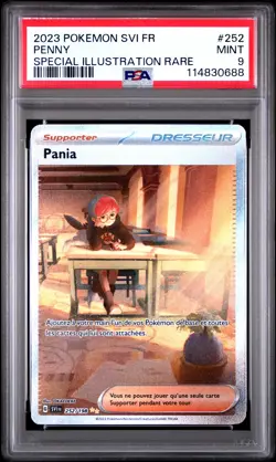 2023 POKEMON FRENCH SVI FR-SCARLET & VIOLET #252 PENNY PSA 9 - Image 1