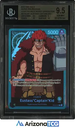 One Piece 22 Eustass Captain Kid ST02-001 Starter Deck Worst Generation BGS 9.5 - Image 1