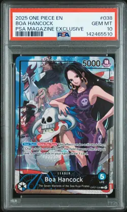 2025 ONE PIECE PROMOS PSA MAGAZINE EXCLUSIVE #038 BOA HANCOCK PSA 10 - Image 1