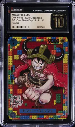 2025 ONE PIECE JPN PC: ONE PIECE DAY '25 - PROMO MONKEY D LUFFY CGC 10 PRISTINE - Image 1
