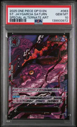 2025 ONE PIECE OP13-CARRYING ON HIS WILL ALT ART ST. JAYGARCIA SATURN PSA 10 - Image 1