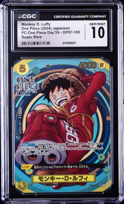 2024 ONE PIECE JPN PC : ONE PIECE DAY '24 MONKEY D. LUFFY CGC 10 GEM MINT - Image 1
