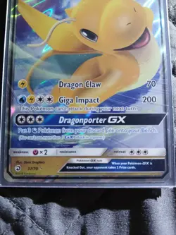 Pokemon Card Dragonite GX Ultra Rare Dragon Majesty 37/70 Never Played - Image 3