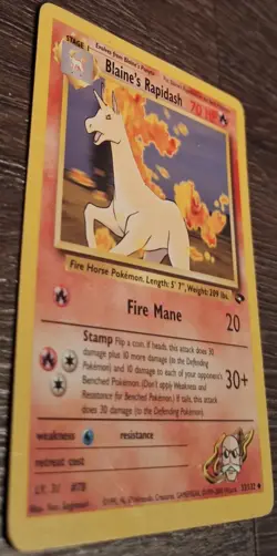 Pokemon TCG Gym Challenge Blaine's Rapidash 33/132 Regular Uncommon Card - Image 2