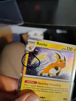 2 FAT SWIRLS!!! Raichu (Cosmos Holo) 026/165 Miscellaneous Cards & Products Holo - Image 4