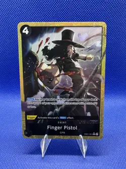 One Piece: English Black "Finger Pistol" EB01-051 Foil R Alternate Alt Art Card - Image 1