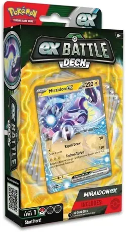 Pokemon TCG Miraidon ex Battle Deck 60 Card Ready-to-Play Theme Deck Sealed - Image 1