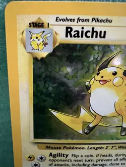Raichu 14/102 Holo Rare Base Set Pokemon Card - Image 3
