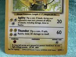 Raichu 14/102 Holo Rare Base Set Pokemon Card - Image 5
