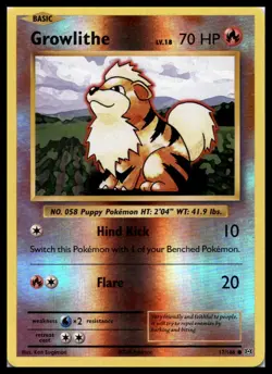 Growlithe 17/108 XY - Evolutions Reverse Holo Pokemon Card | NM - Image 1