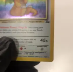 Pokemon Dragonite Holo Rare Fossil 4/62 Unlimited Card - Image 3