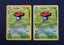 2 LP Vileplume Rare 1st Edition & Unlimited Jungle Set 31/64 Pokemon Cards - Image 1