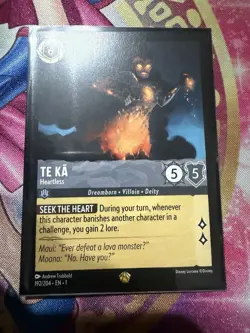 Disney Lorcana Card: Te Ka Heartless 192/204 NM Moana TeKa The First Chapter - Image 1