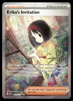 Pokemon TCG Scarlet & Violet 151 Erika's Invitation SIR Holo Card 203/165 - Image 1