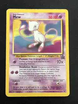 Wizards of the Coast (WotC) Black Star Promo Pokemon Card Lot: Electabuzz & Mew - Image 2