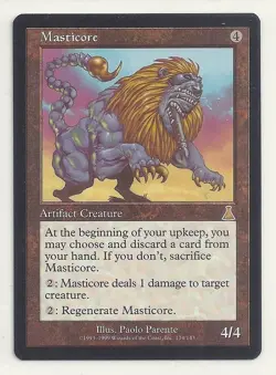 MTG URZA'S DESTINY: 1x NM Masticore Magic the Gathering Card Regen, Target 1 Dmg - Image 1