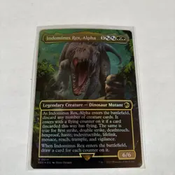 MTG Indominus Rex, Alpha (Borderless Foil) UB Jurassic World Collection NM#14 NM - Image 1