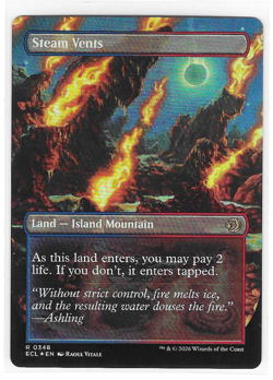 Steam Vents Rare BORDERLESS FOIL -NM/M- MTG Lorwyn Eclipsed R 0348 - Image 2