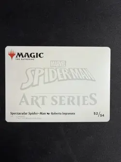 2025 Magic The Gathering MarvelArt Series Spectacular Spider-Man 52/54 Gold Sign - Image 2