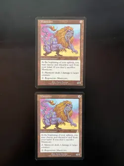 MtG Urza's Destiny 2 x Masticore - 1290 - see picts for condition - Image 1