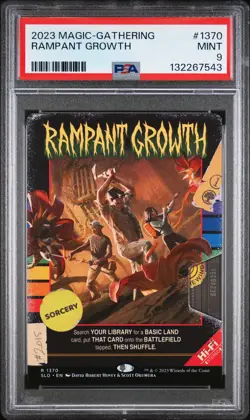 2023 MTG SECRET LAIR DROP NOW ON VHS! #1370 RAMPANT GROWTH PSA 9 - Image 1