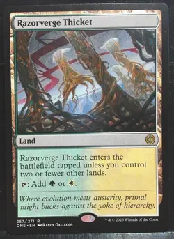 Razorverge Thicket 257/271 FAST LANDS SET 4X COPIES NEAR MINT PLAYSET regular - Image 1