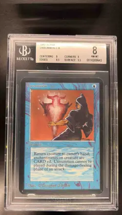 BGS 8 1993 Magic: The Gathering Gaming Beta Unsummon NM-MT - Image 1