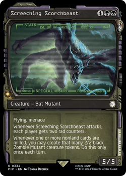 Screeching Scorchbeast (Showcase) [Fallout] Magic MTG - Image 1