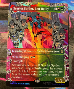 Scarlet Spider, Ben Reilly (Borderless) Foil R Marvel's Spider-Man 214 NM - Image 1
