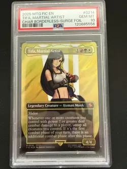 PSA 10 MTG FINAL FANTASY SURGE FOIL COMMANDER #0214 TIFA, MARTIAL ARTIST 2025 - Image 1