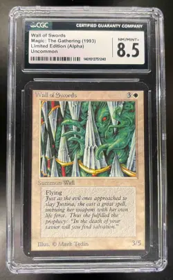CGC 8.5 1993 Magic: The Gathering Gaming Alpha Wall of Swords NM/Mint+ - Image 1